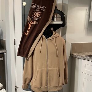 Streetwear Society Brown and Tan teen Matching Set